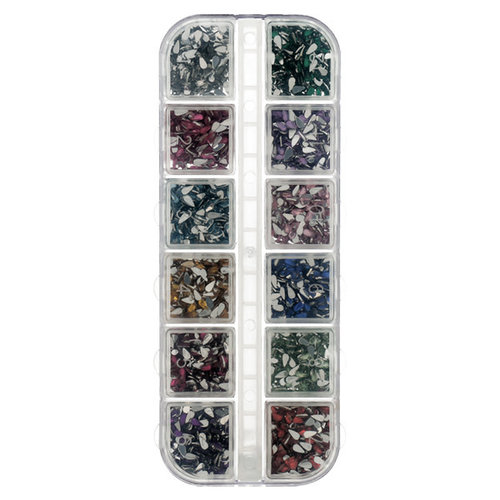 Nailart Box Teardrops Mix Colors