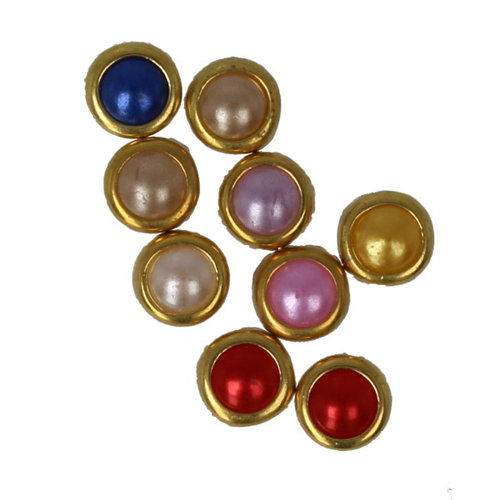 Multicolor Pearls Gold Edge