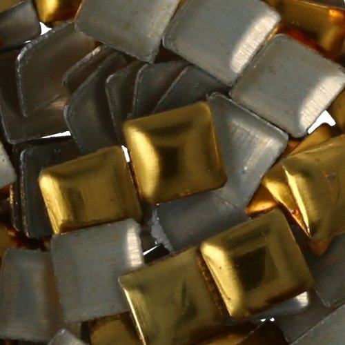 Metallic Studs Gold Square