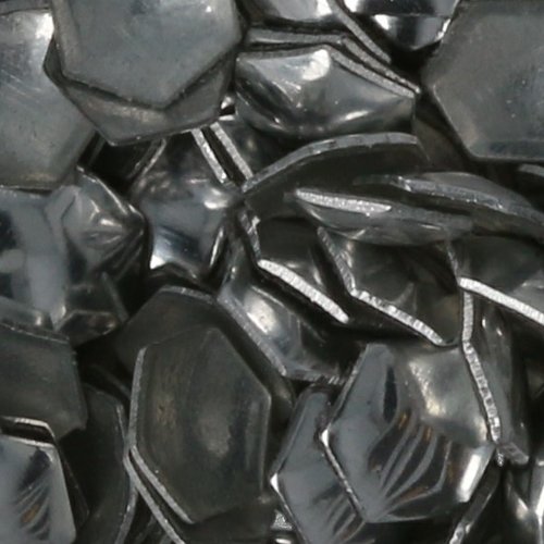 Metallic Studs Hexagon Silver
