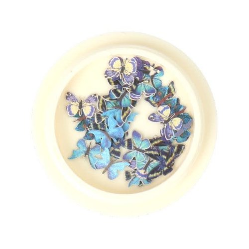 3D Butterfly Inlay Blue