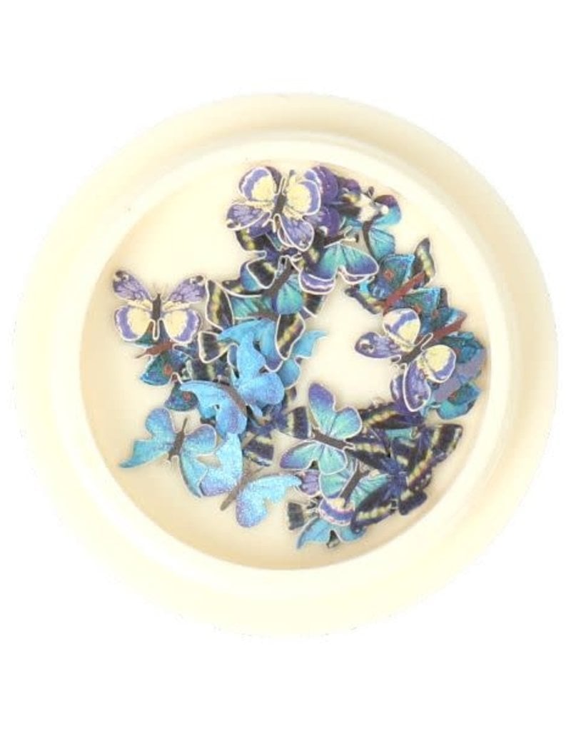 3D Butterfly Inlay Blue