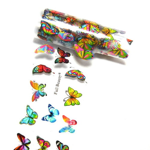 Transfer Foil Rainbow Butterfly