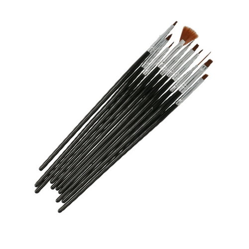 Brush Set Black 10pcs