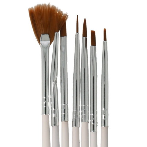 Penselen Set Nailart Wit 7 pcs Penselen Set Nailart Wit 7 pcs