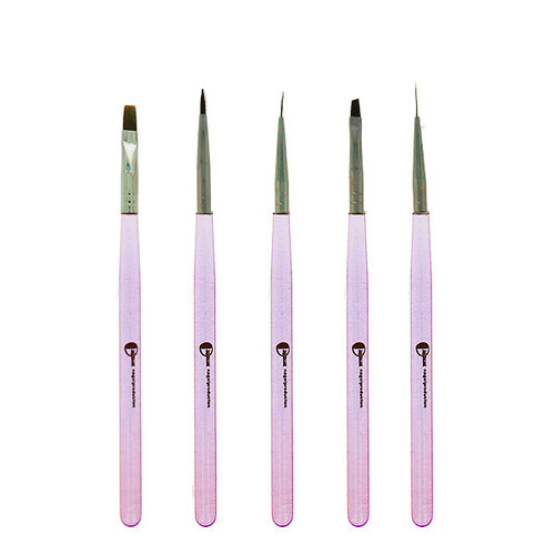 Nailart Brush Set Purple Clear