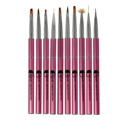 Nailart Brush Set Pink Metallic