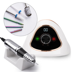 Nail Drill  Classy White + Drill Bit Set