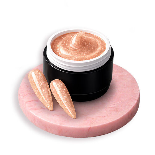 Polygel Pretty Peach Glitter