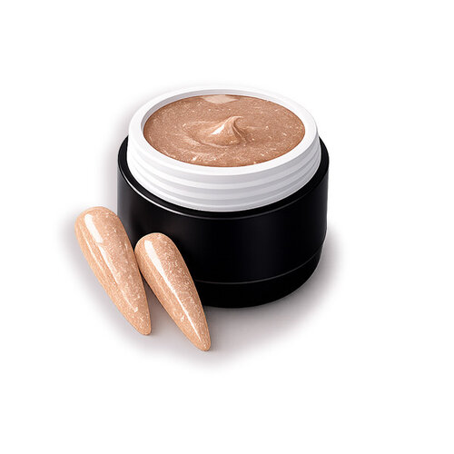 Polygel Milky White Glitter