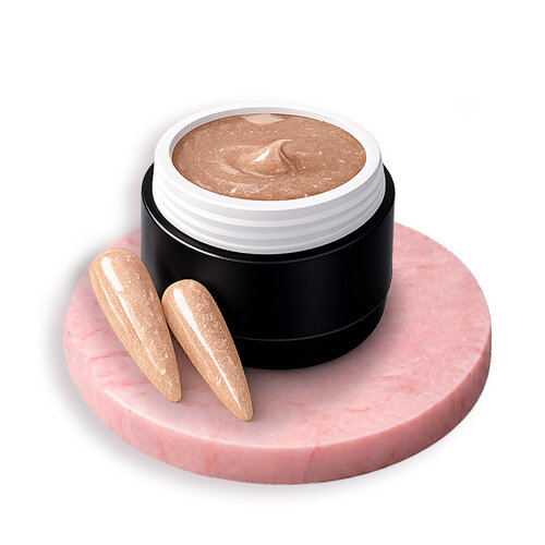 Polygel Milky White Glitter