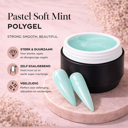 Polygel Pastel Soft Mint
