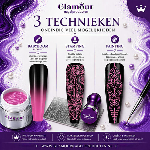 Stamping Gel 3-in-1 Fucsia