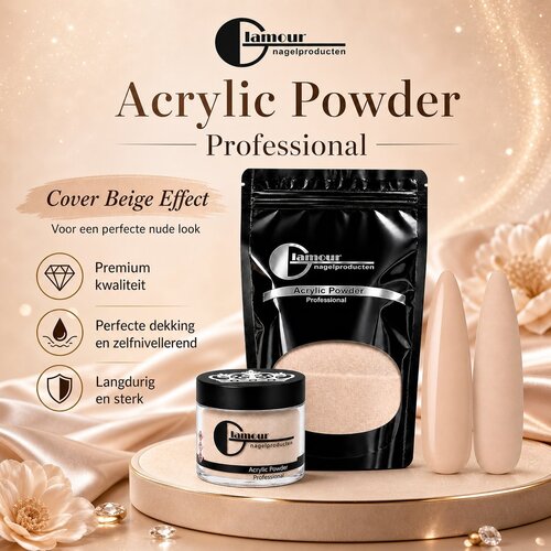 Acrylic Powder Cover Beige Effect Acrylic Powder Cover Beige Effect