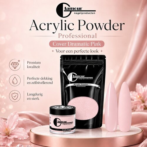 Acrylic Powder Cover Dramatic Pink Acrylic Powder Cover Dramatic Pink