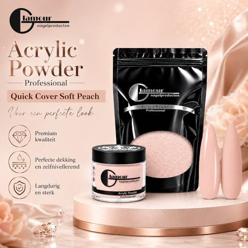 Acrylpoeder Quick Cover Soft Peach Acrylpoeder Quick Cover Soft Peach