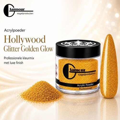 Acrylic Powder Hollywood Glitter Golden Glow Acrylic Powder Hollywood Glitter Golden Glow
