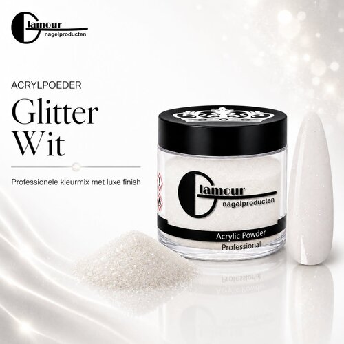 Acrylpoeder Glitter Wit Acrylpoeder Glitter Wit