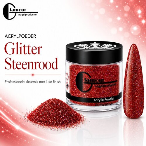 Poudre Acrylique Glitter Stone Red Poudre Acrylique Glitter Stone Red