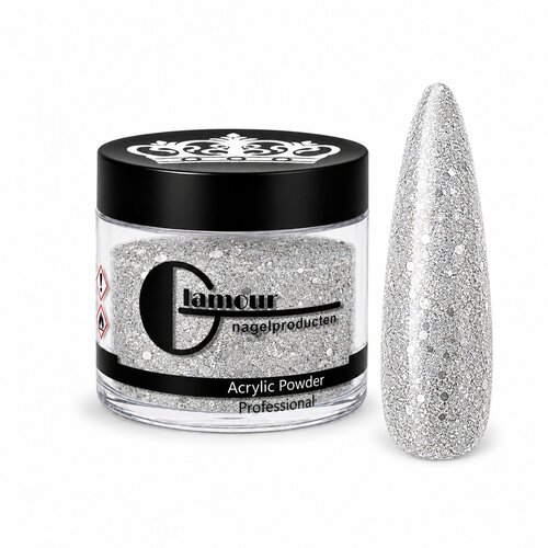 Acrylpoeder Glitter Silver Goddess