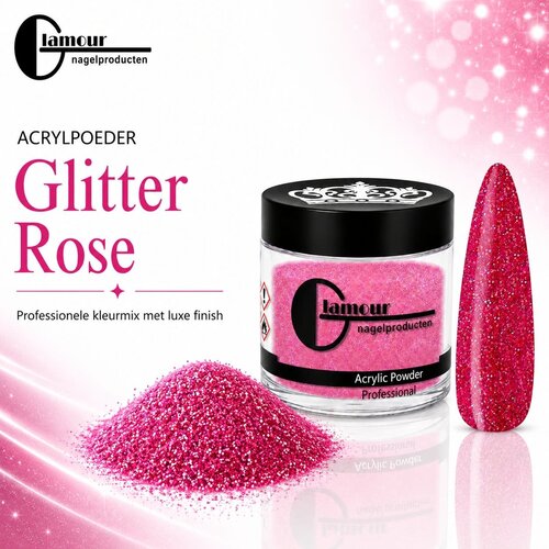Polvo Acrílico Glitter Rose
