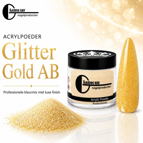 Acrylic Powder Glitter Gold AB