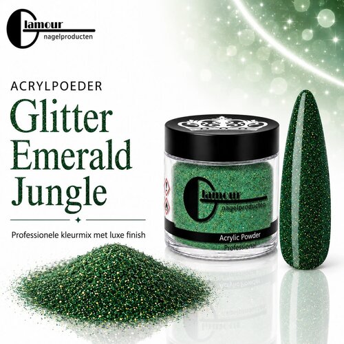 Polvo Acrílico Glitter Emerald Jungle Polvo Acrílico Glitter Emerald Jungle