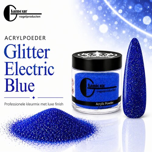 Acrylic Powder Glitter Electric Blue Acrylic Powder Glitter Electric Blue