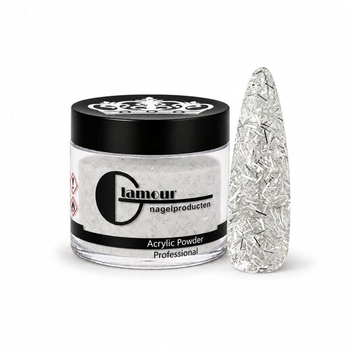 Poudre Acrylique Glitter Confetti Silver Poudre Acrylique Glitter Confetti Silver