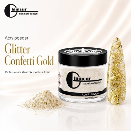 Acrylpoeder Glitter Confetti Gold Acrylpoeder Glitter Confetti Gold