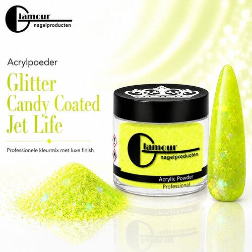 Polvo Acrílico  Glitter Candy Coated Jet Life