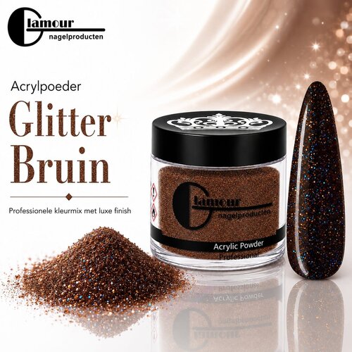 Polvo Acrílico Glitter Brown Polvo Acrílico Glitter Brown