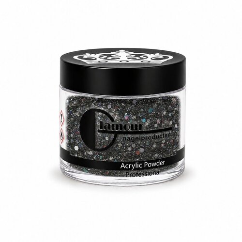 Acrylpoeder Glitter Black Panther