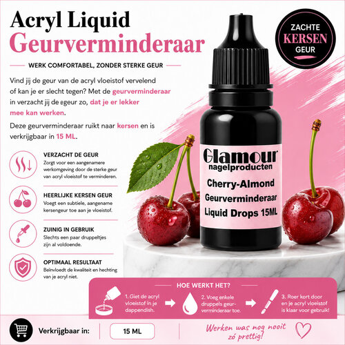 Acrylic Odor Reducer Cherry Almond 15ML Acrylic Odor Reducer Cherry Almond 15ML