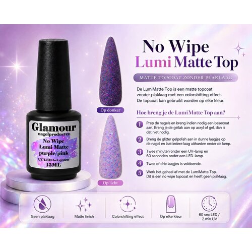No Wipe LumiMatte Purple/Pink No Wipe LumiMatte Purple/Pink