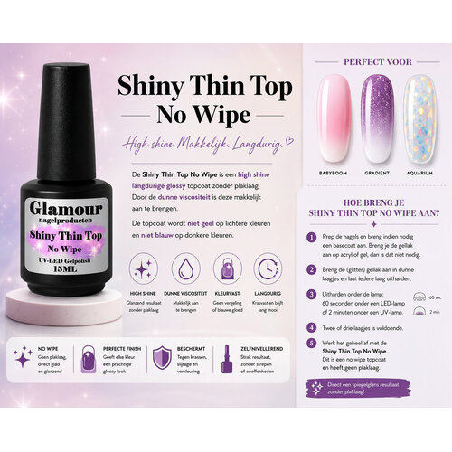 Shiny Thin Top No Wipe Shiny Thin Top No Wipe