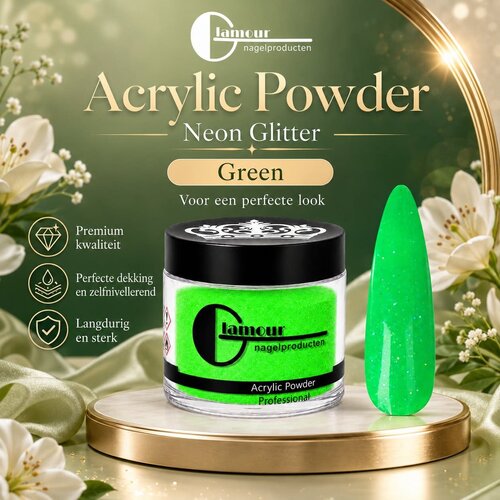 Poudre Acrylique Glitter Neon Green Poudre Acrylique Glitter Neon Green