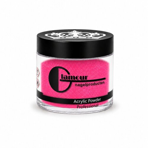Acrylic Powder Neon Pink Glitter