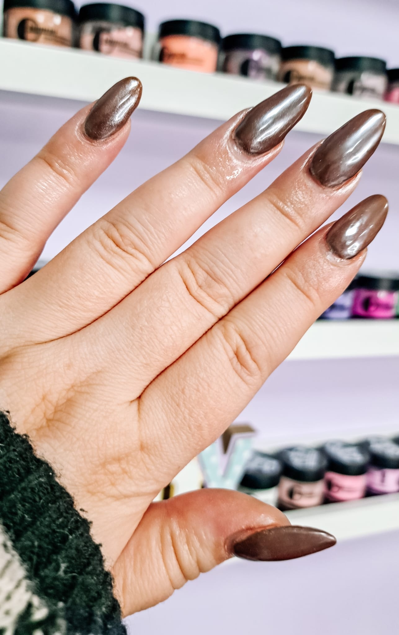 chocolate glazed donut nails