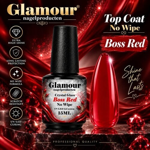 Crystal Glass No Wipe Boss Red Crystal Glass No Wipe Boss Red