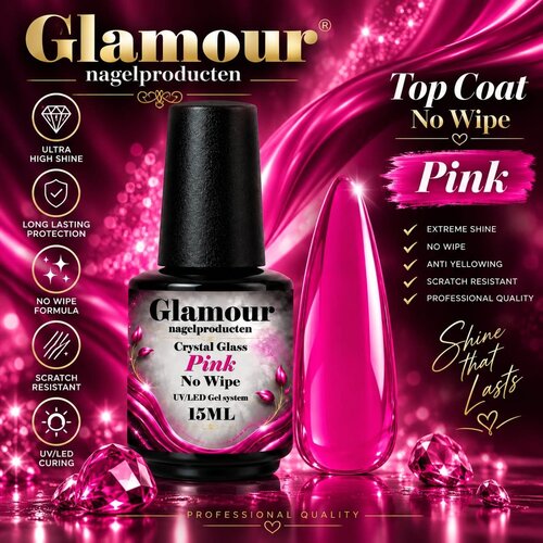 Crystal Glass No Wipe Pink Crystal Glass No Wipe Pink