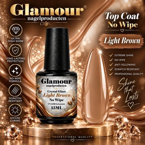 Crystal Glass No Wipe Light Brown Crystal Glass No Wipe Light Brown