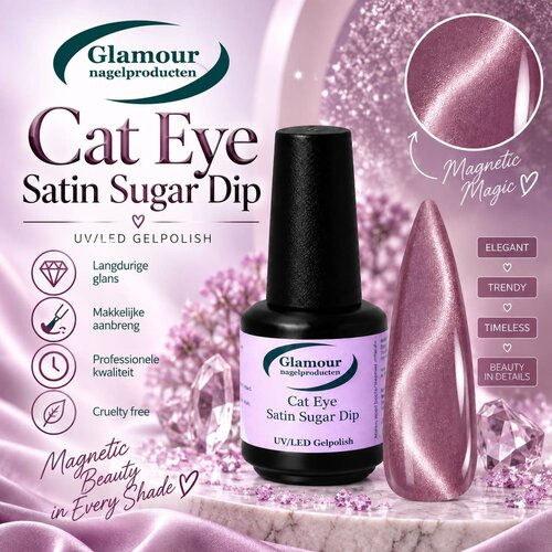 Gel On Cat Eye Satin Sugar Dip