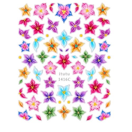 5D Sticker Flower Multicolor