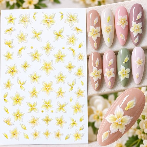 5D Sticker Flower Yellow