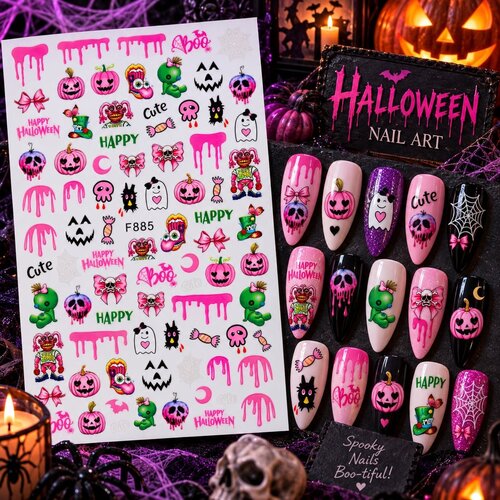 Sticker Pink Halloween