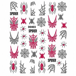 Sticker Pink Halloween Spider