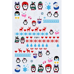 Sticker Christmas Penguin Sticker Christmas Penguin