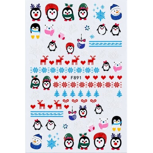 Sticker Christmas Penguin Sticker Christmas Penguin