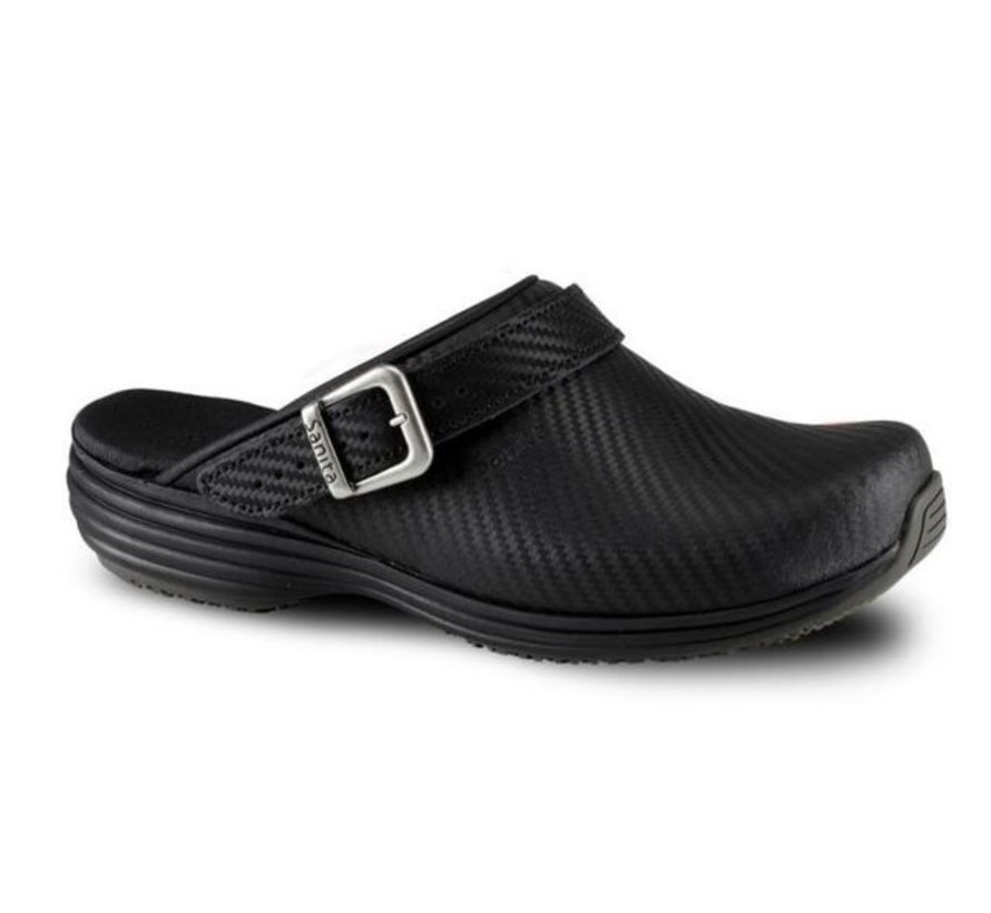 Sanita klompen Wave Carbon zwart | Sanitaklompen.nl